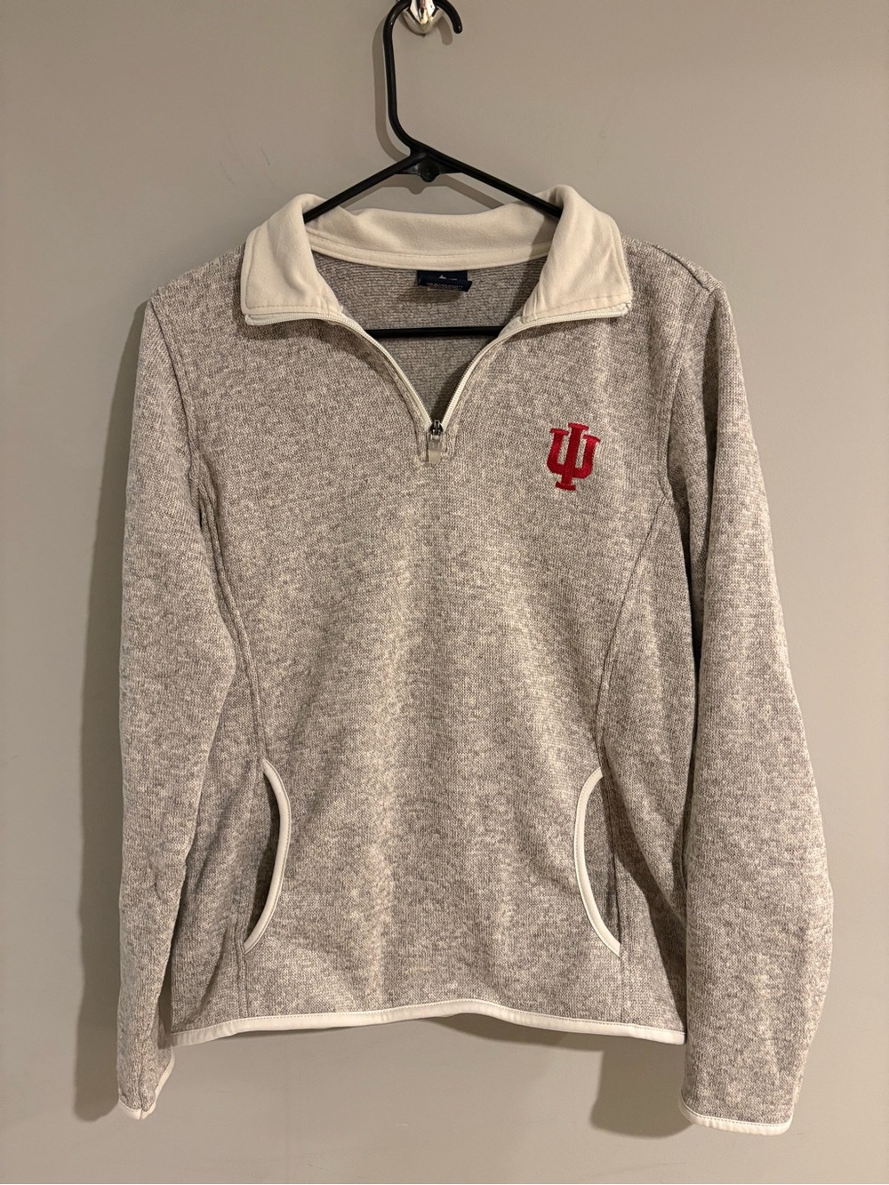 Indiana University IU Charles River Gray Quarter Zip Pullover Women’s M